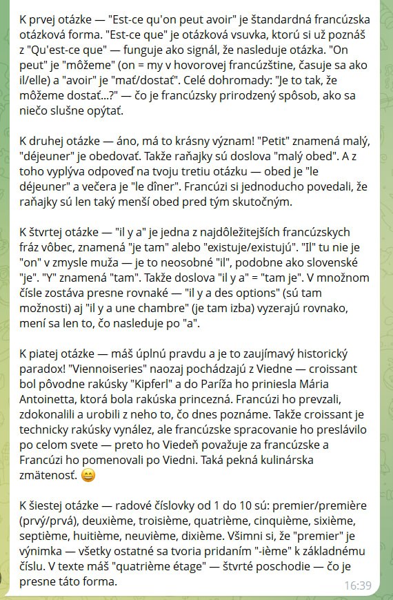 Odpoveď ALMI BOAT – 6 detailných odpovedí v jednej správe